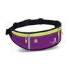 Lightweight and Slim Running Pouch with Storage for Water and Earphone Features a Contoured Elastic Waist Belt for a Snug Purple Built-in Smartphones,