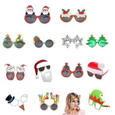 Christmas Holiday Glasses for Kids Adults Christmas Glasses Frames,Fun Christmas Party Favors for Goodie Bag Stuffer