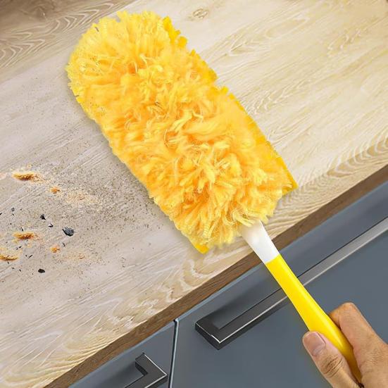 31Pcs/Set Dust Brush Microfiber Duster with 30 Replacement Pads Short Handle Heavy-Duty Fluffy