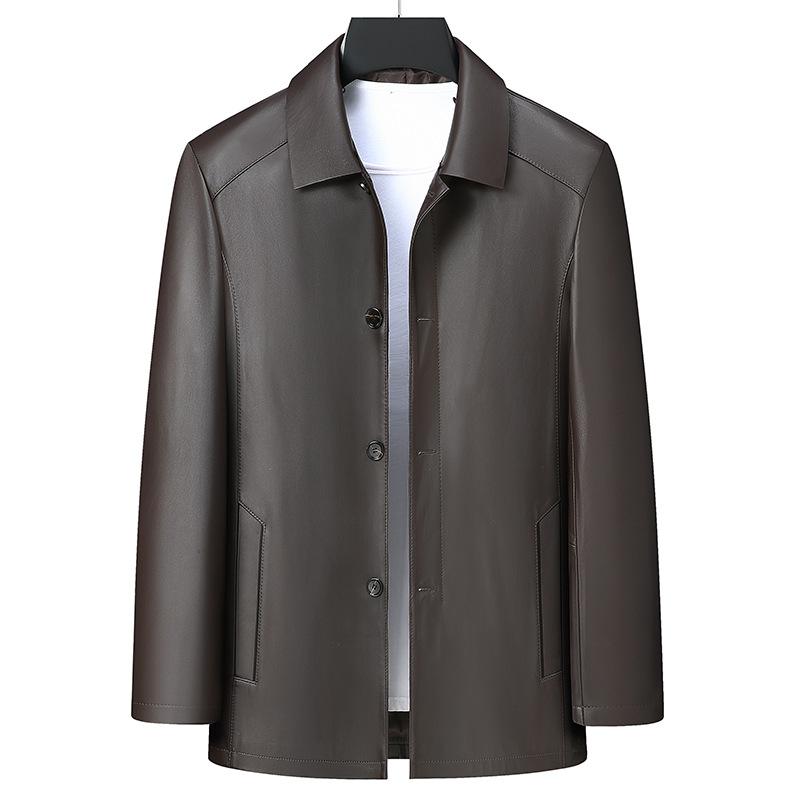 Genuine leather jackets for men in autumn and winter new business casual fashion simple genuine leather jackets