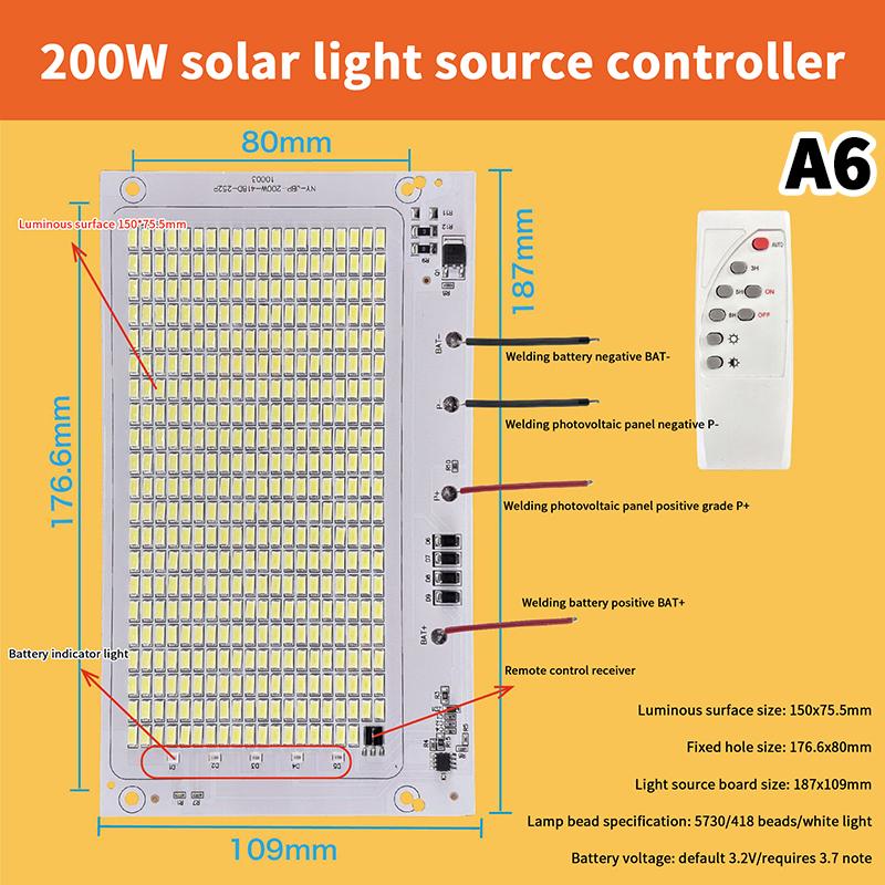 10W-600W Led Outdoor Solar Energy 2835 5730 High Brightness Bead Projection Light Integrated Light Source Light Panel