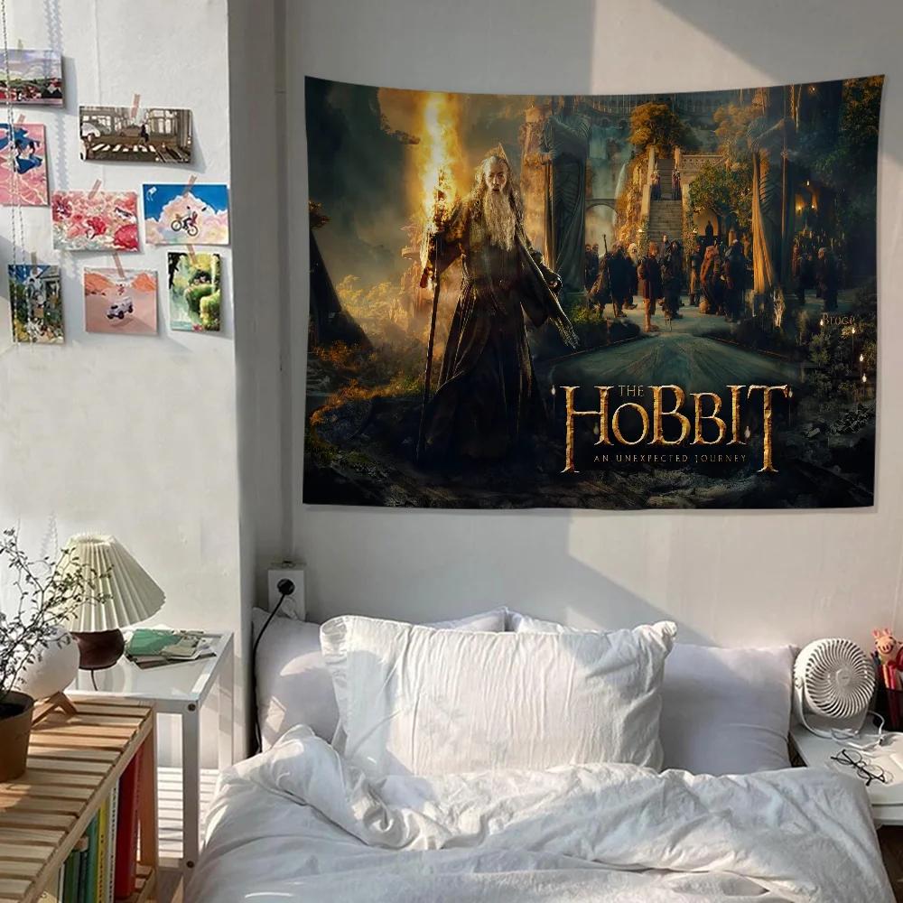 L-Lord Of The Rings H-Hobbit Anime Tapestry Hippie Flower Wall Carpets Dorm Decor Cheap Hippie Wall Hanging