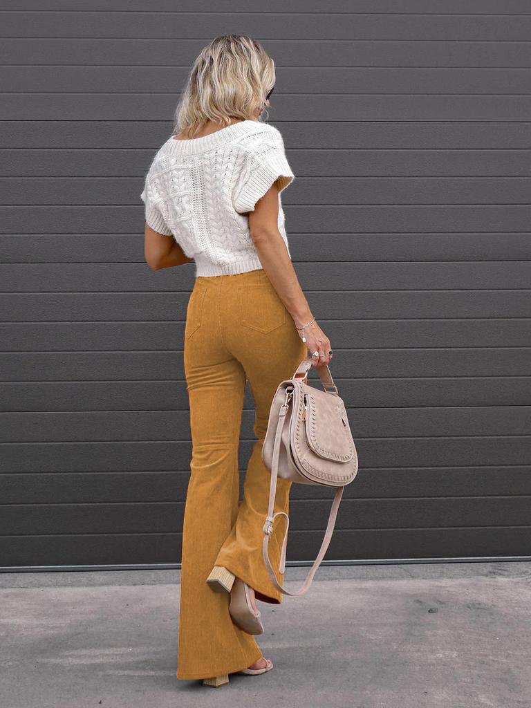 Winter New Solid Velvet Casual Fashion Personality Women's Pants Trendy Brand Casual