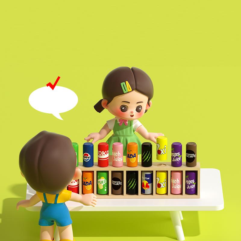 Nuovo Giocattolo Puzzle per Bambini Bevi da Bere Tazza per Ordinare i Colori Abbinamento Colori Classificazione Educazione Precoce Montessori Pensiero Logico