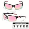 2PCS Two Women's Half Frame Sports Glasses Set Enhanced High-definition Lenses Colorful Starry Sky Purple and Dreamy Pink