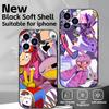 Coque de téléphone anime D-Digital C-Circus Pour iPhone 16 16e 15 14 13 12 11 Plus Mini Pro Max Coque souple noire antichoc