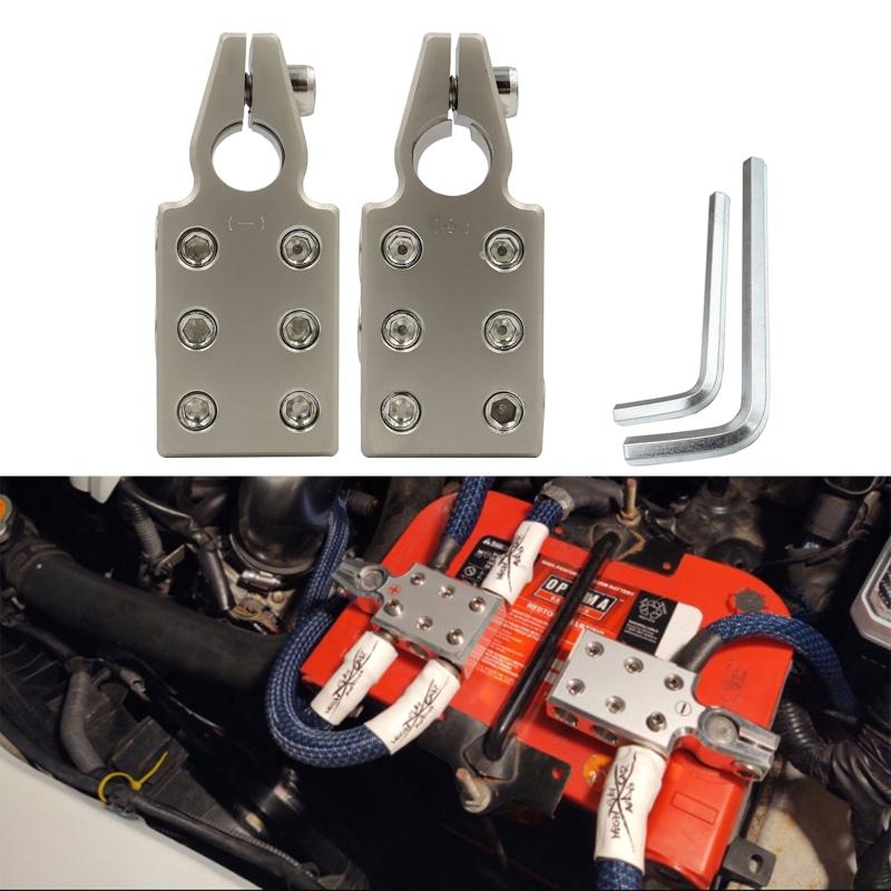 1 Pair Battery Terminal Connectors Kit 0/2/4/6/8 AWG Gauge Positive Negative for Car Auto Caravan Marine Boat