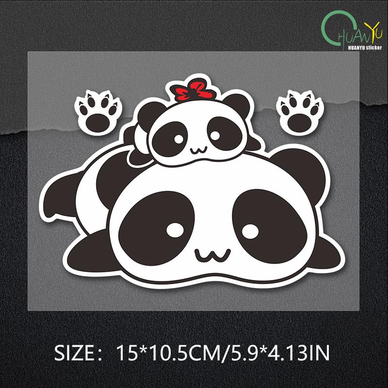 Cartoon cute panda car windows, motorcycle bumpers, luggage compartments, notebook stickers, stickers