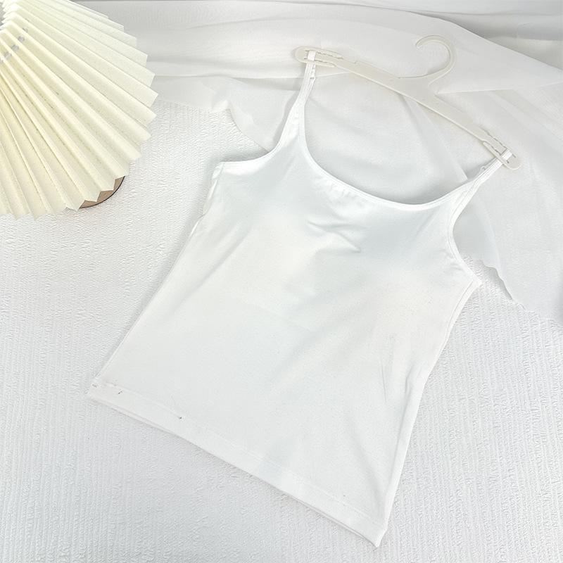 

Стильный однотонный жилет-комбинезон на тонких бретельках для женщин: Летняя верхняя и внутренняя одежда One Size белый