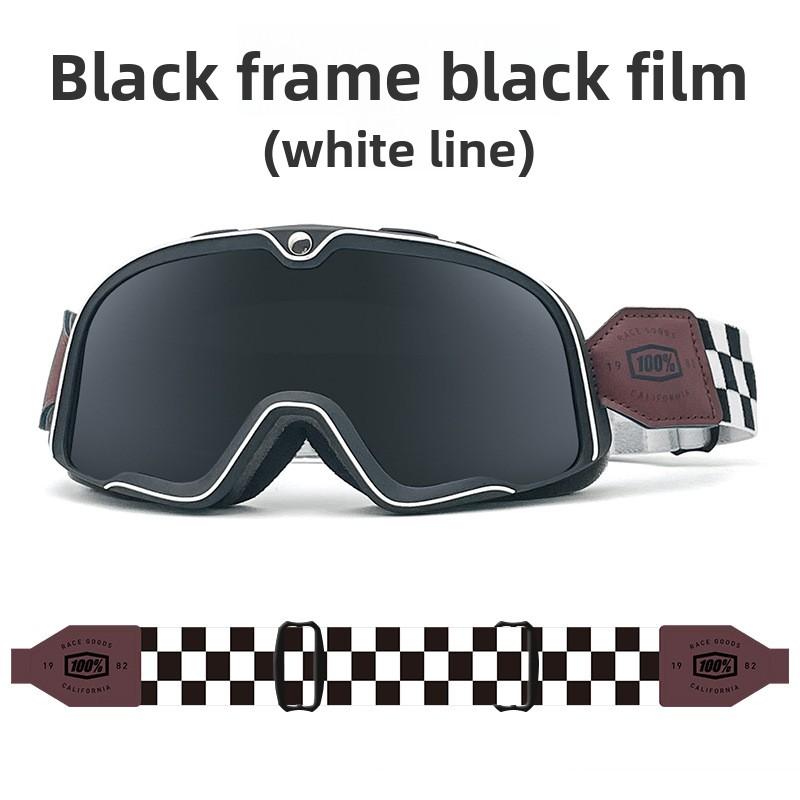 100% Motorradbrille Fahrbrille Retro Harley Brille Abnehmbar Winddicht Sand Anti-UV