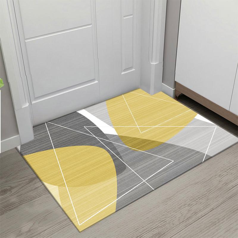 Nordic Wind Crystal Velvet Floor Mat Absorbent Non-slip Mat for Bathroom Door Household Dirty and Washable Door Mat