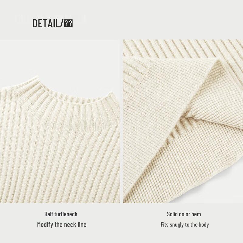 HLA Women's Solid Mock Neck Pullover Sweater