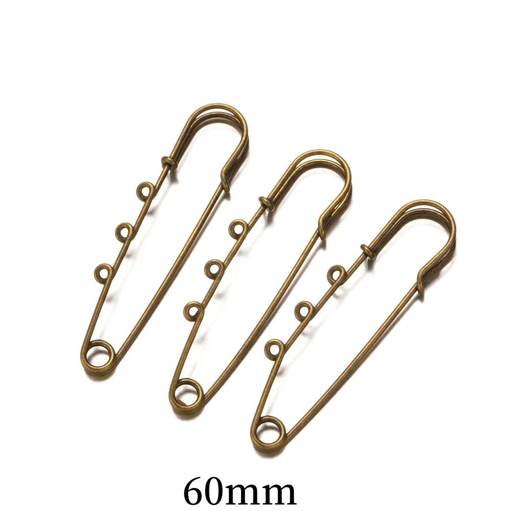 

10/20pcs 50/65/70mm Duty Safety Metal Pin Fastener 3 Holes For DIY Brooch Jewelry Craft Making Material Handicraft 2035 20pcs