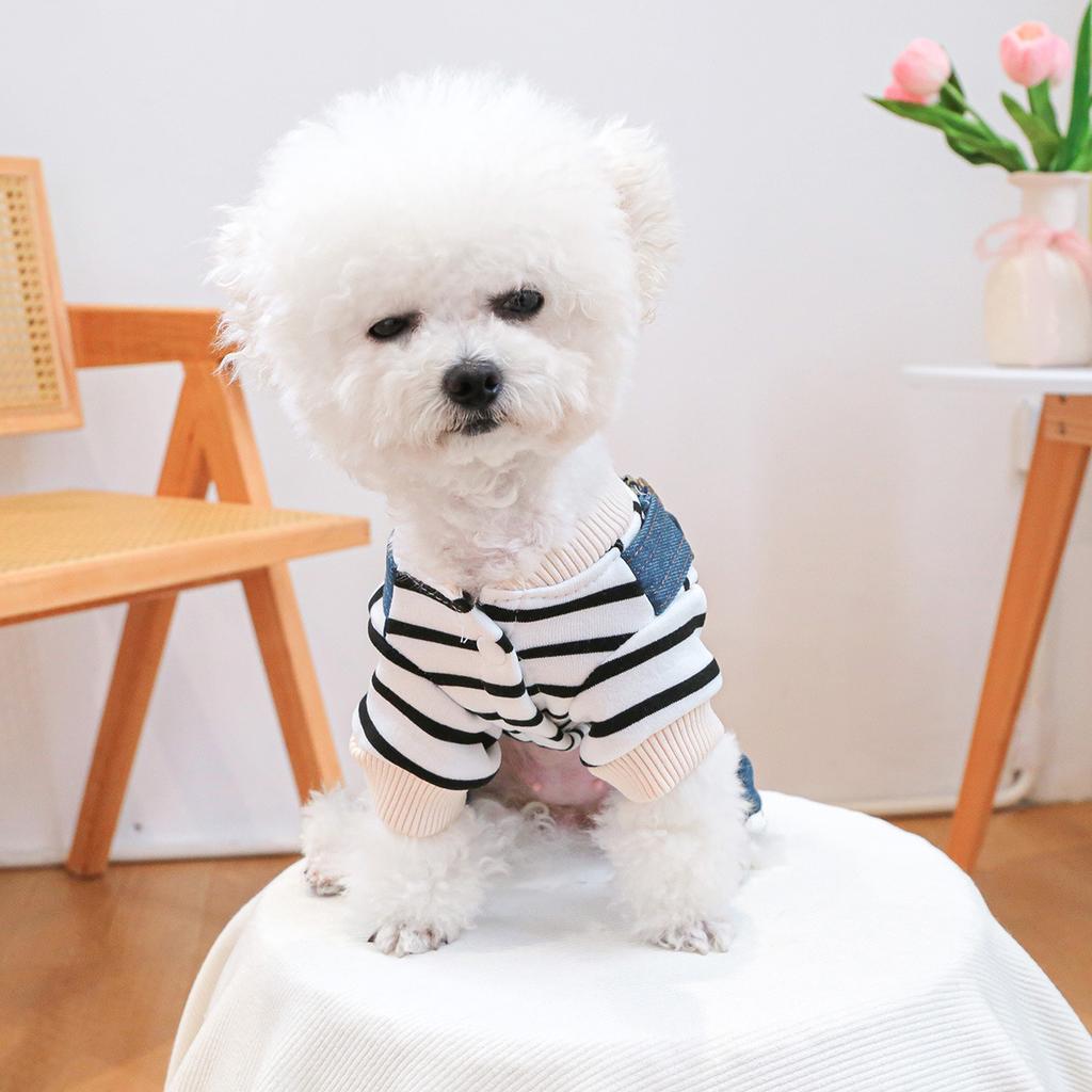 Pet circle pet clothes dog cat clothing clothing striped classic jeans