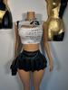 Sexy Letter Print Crop Top