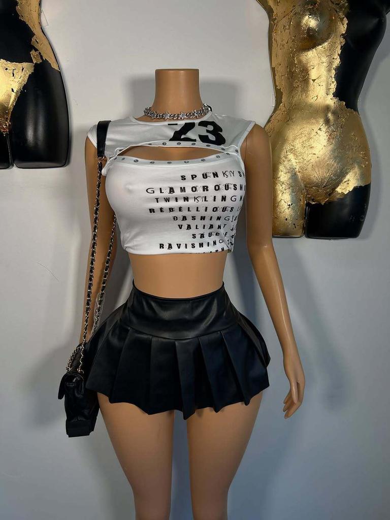 Sexy Letter Print Crop Top
