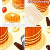 Set Of 2 Flat Printing Curtains Without Rod Fruity Pancake Delight Valentine Is Day Holiday Versatile Polyester Fabric Curtain Made