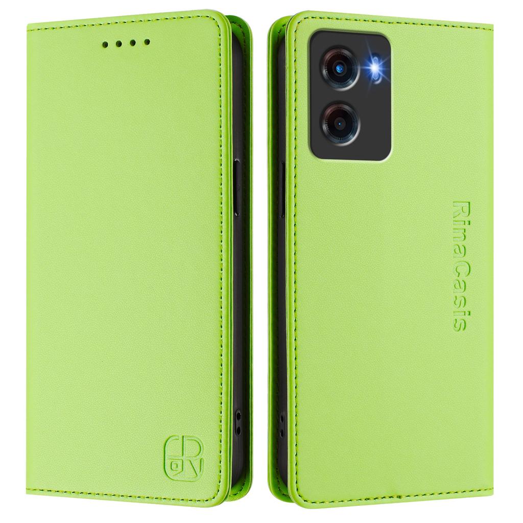 For Motorola Moto G05 4G Leather Case RINACASIS RC01 Phone Cover with RFID Blocking Wallet Stand