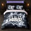 Linkin Park Print 3Pcs Bedding Set Duvet Cover With Two Pillowcases Soft Bed Linen For Household Bedroom