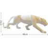 Panther/Cheetah/Jaguar Showpiece/Leopard Resin Animal Showpiece for Home Décor Showpiece & Living Room Gift Item (White)