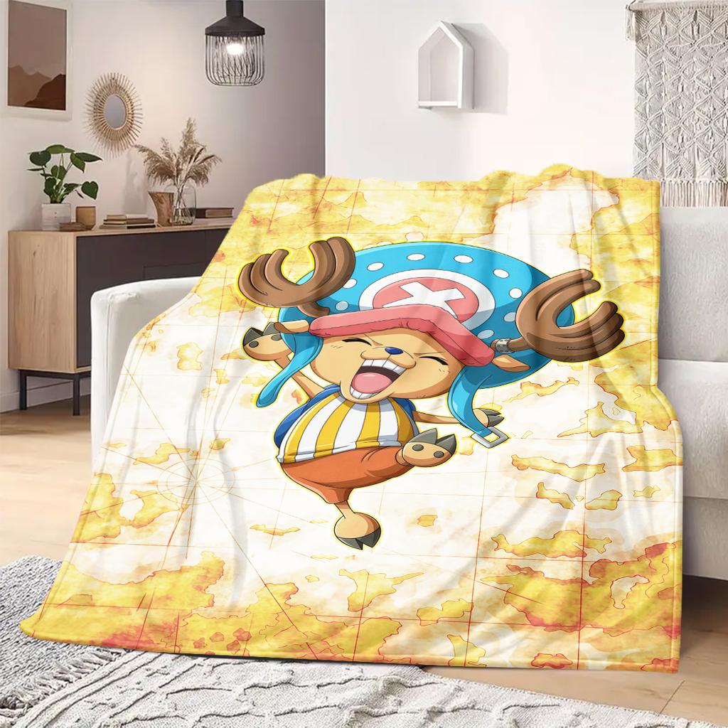 ONE PIECE Tony Tony Chopper Print Blanket Warm Comfortable Flannel Blanket Suitable for Bedrooms,Sofas, Beds,Chairs -QIAO117