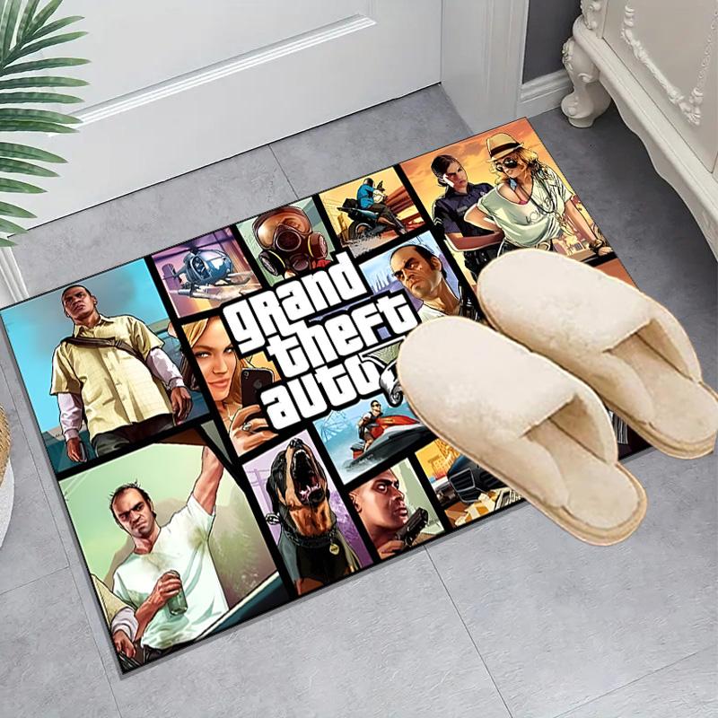 Theft Auto Rug Area Rug for Livingroom, Bedroom, Palyroom, Chair Rug, Office Rug, Floor Mat, Large Size Fan Christmas Birthday Gift