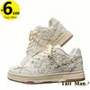Chunky Elevator Sneakers Height Increase 6CM Unisex Sports Butterfly Star Shoes Plus Size 35-46