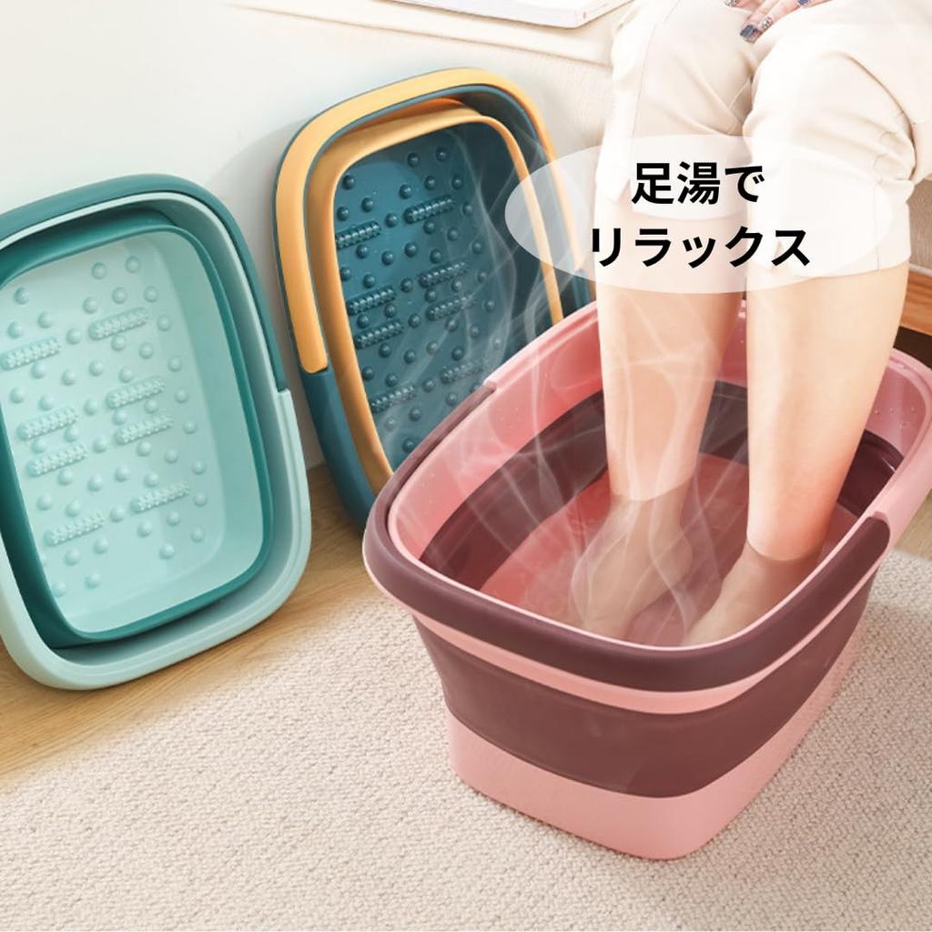 Asdays Foot Bath Folding Bucket Foot Bath Bucket składane lekkie Outdoor 13 litrów (Szary)