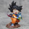 9cm Dragon Ball Kawaii Figur Kindheit Son Goku Hält Puaru Actionfiguren Anime Modell Puppe Sammlung Schreibtisch Dekoration Spielzeug