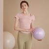 Yoga clothes slim and thin breathable thin sports fitness clothes running short-sleeved Pilates tops women's summer thin