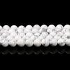 Natural Stone White Turquoise Beads Round Loose Spacer Howlite For Jewelry Making Handmade Bracelet Diy Necklace Accessory 15"