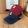 Autumn and Winter New Washed Cotton Soft Top Cap U Letter Embroidered Baseball Cap Big Head Circumference Without Pressing Head Shopping Photo