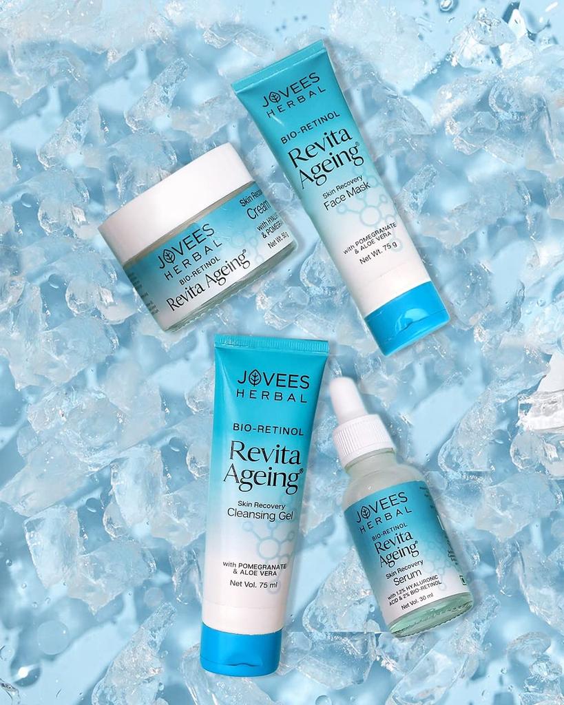Jovees Máscara Facial Herbal Bio Retinol Revita Ageing Para Pele Radiante, De Tan, Aperto de Poros, Anti Envelhecimento, Pele Lisa e Firme 75g