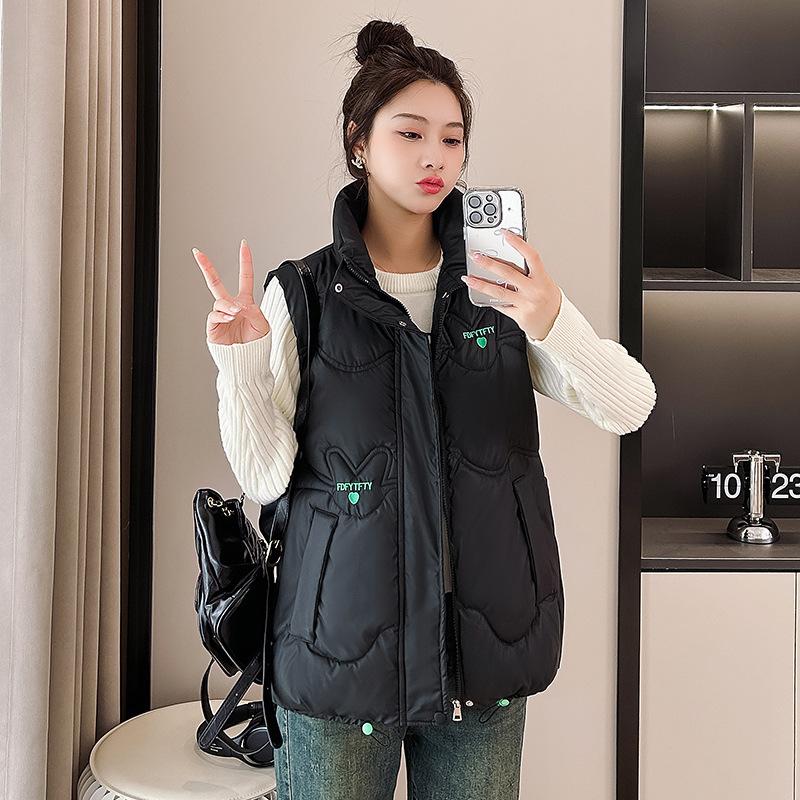 New Autumn and Winter Thick Joker Lambskin Short Cotton Vest Ladies Disposable Vest Coat