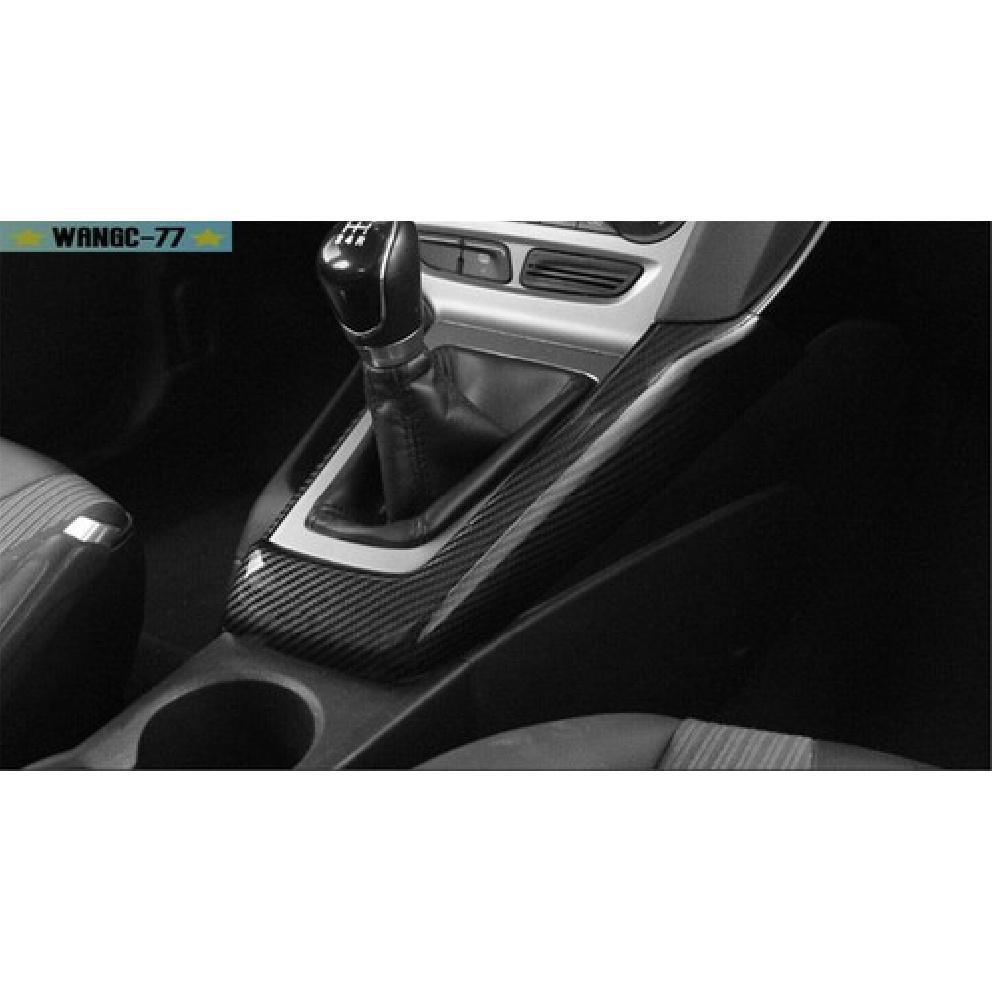 1p For Ford Focus ST RS 2012-2014 ABS Carbon Fiber Console Gear Shift Frame Trim