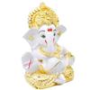 Gold Plated Ganesh Idol for Car Dashboard God Ganesha Idol for Home Decor Ganpati for Gift Home Office Table Shelves Diwali