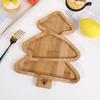 Wooden Plate Tray Christmas Tree Shape Sushi Plate Candy Snack Dessert Serving Dish for Food Dessert Fruit 2024 Party Supplies
