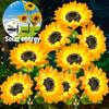 LED Solar Sunflowers Rose Flower Light Home Halloween Decorative Flower Lights Christmas Garden Decoration Lawn Lamp Waterproof Landscape Rose Light