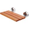 Folding Teak Shower Seat 20.1" X 13.2" Wall Mounted Shower Bench 440 Lbs