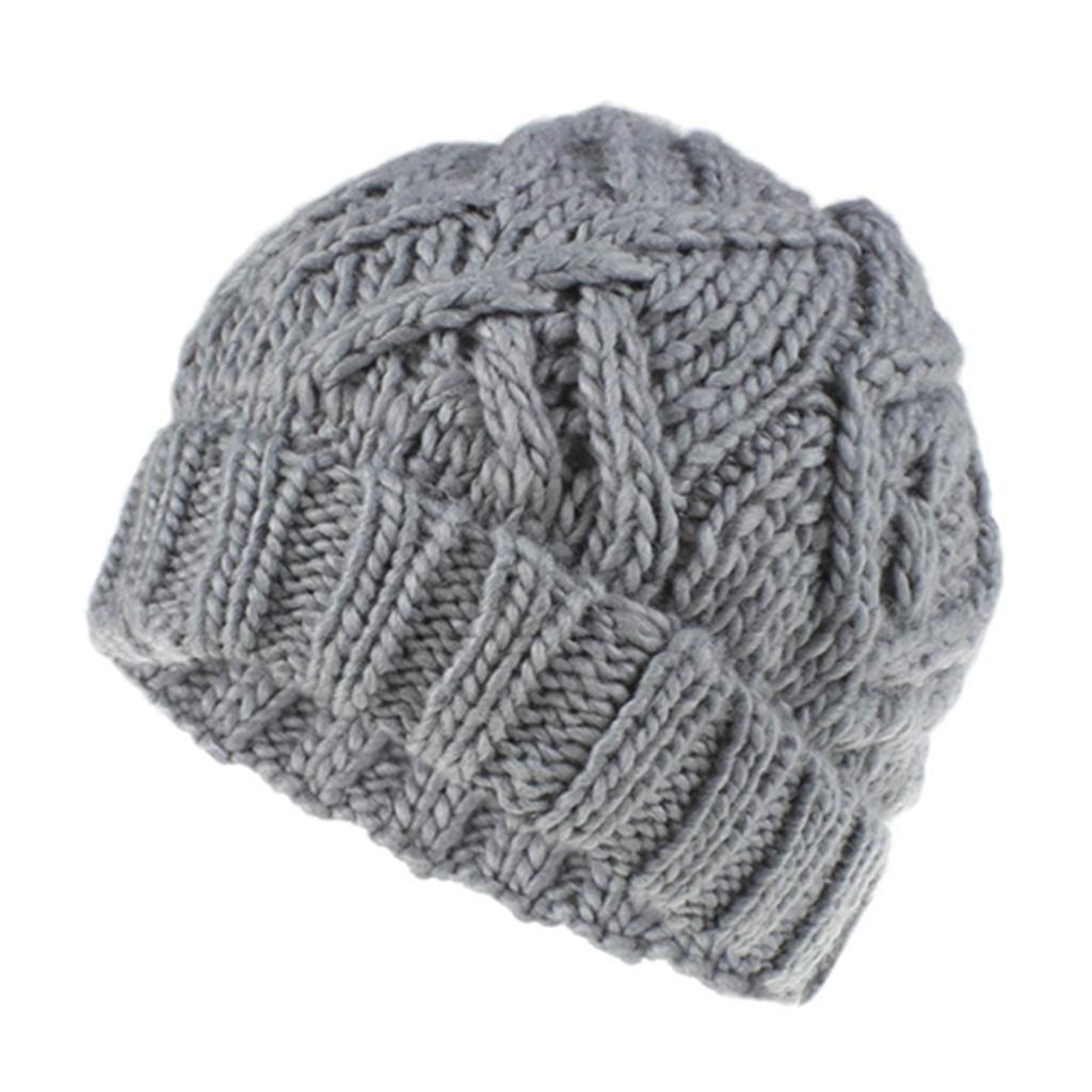 Women's Autumn Winter Wool Soft Fashion Warm Beanie Knitted Hat
