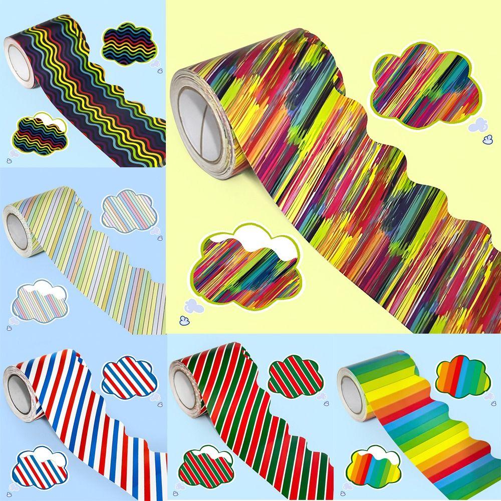 No Adhesive Border Paper Handmade Crafts Bulletin Board Border Creative Stickers