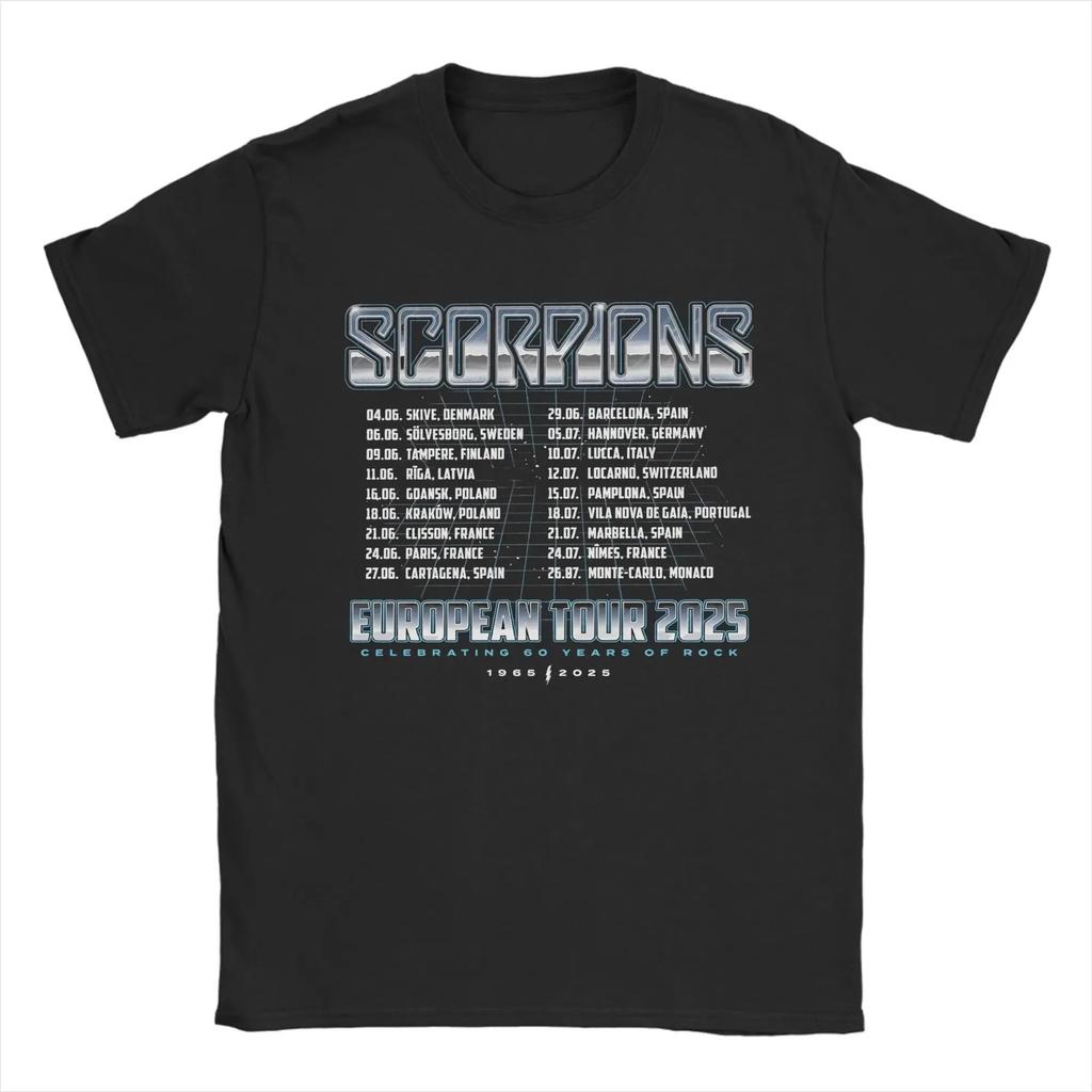 Scorpions Rock Anniversary Poster Graphic TShirt Street Harajuku Fashion 100 Cotton Unisex Loose Summer Casual Top Tshirts
