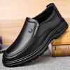 Fashion Men's Business Casual Leather Shoes Thick Sole Round Head New Designer Loafers Male Spring Summer Black Hallow Shoes Man
