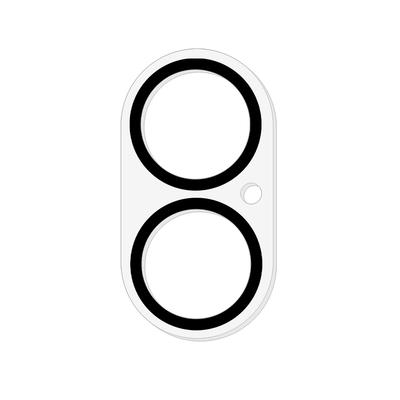 For iPhone 17 Camera Lens Protector Black Circle Design HD Clear Tempered Glass Lens Film