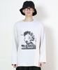 Deumakeu Dark Punk Graphic Boxy Fit T-Shirt Beige