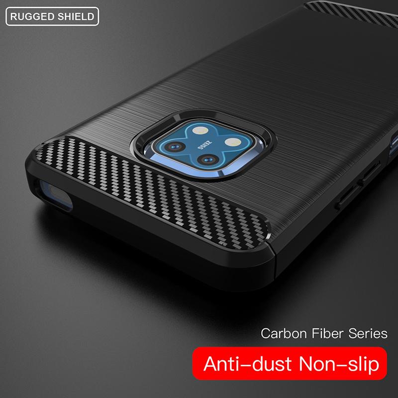 For Nokia XR20 Case Rubber Silicone Shockproof Carbon Fiber Cover For Nokia XR20 NokiaXR20 Phone Case For Nokia XR20 Case 6.67