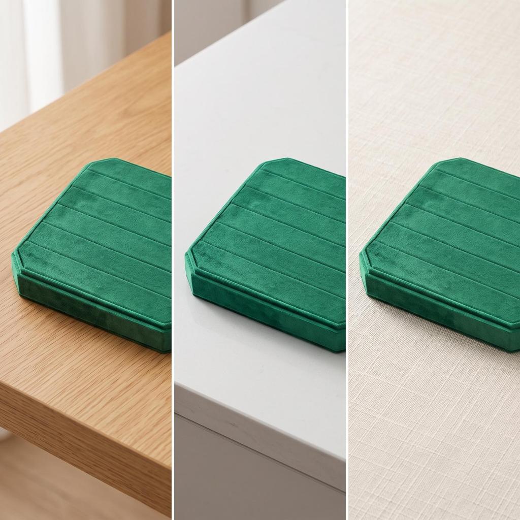 Luxurious Velvet Jewelry Box | Stitched Horizontal Channels, Packaging Box, for Vanity G118