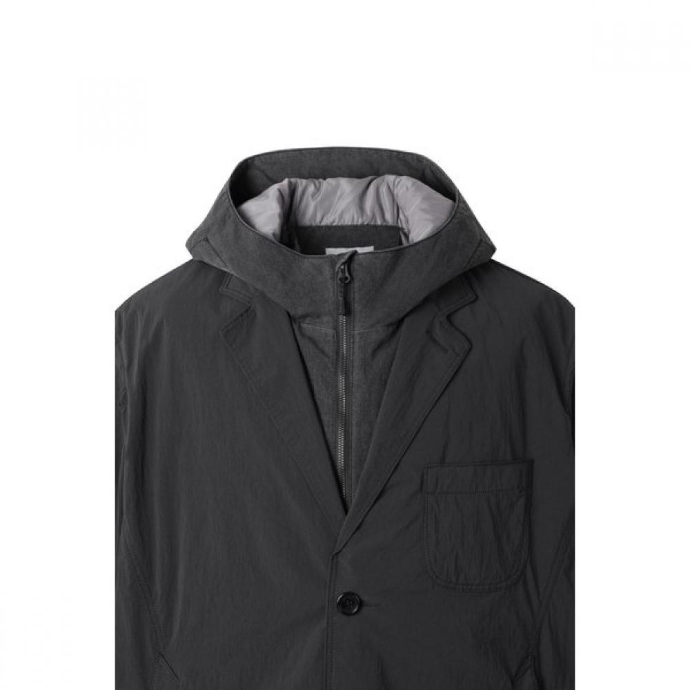 Detachable Hood Loose Fit Jacket Sajas25111chd