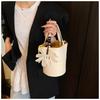 Mini Handbag With Flower Pendant Women's 2025 New Fashion Mobile Phone Bag High-end Small Exquisite Crossbody Bucket Bag