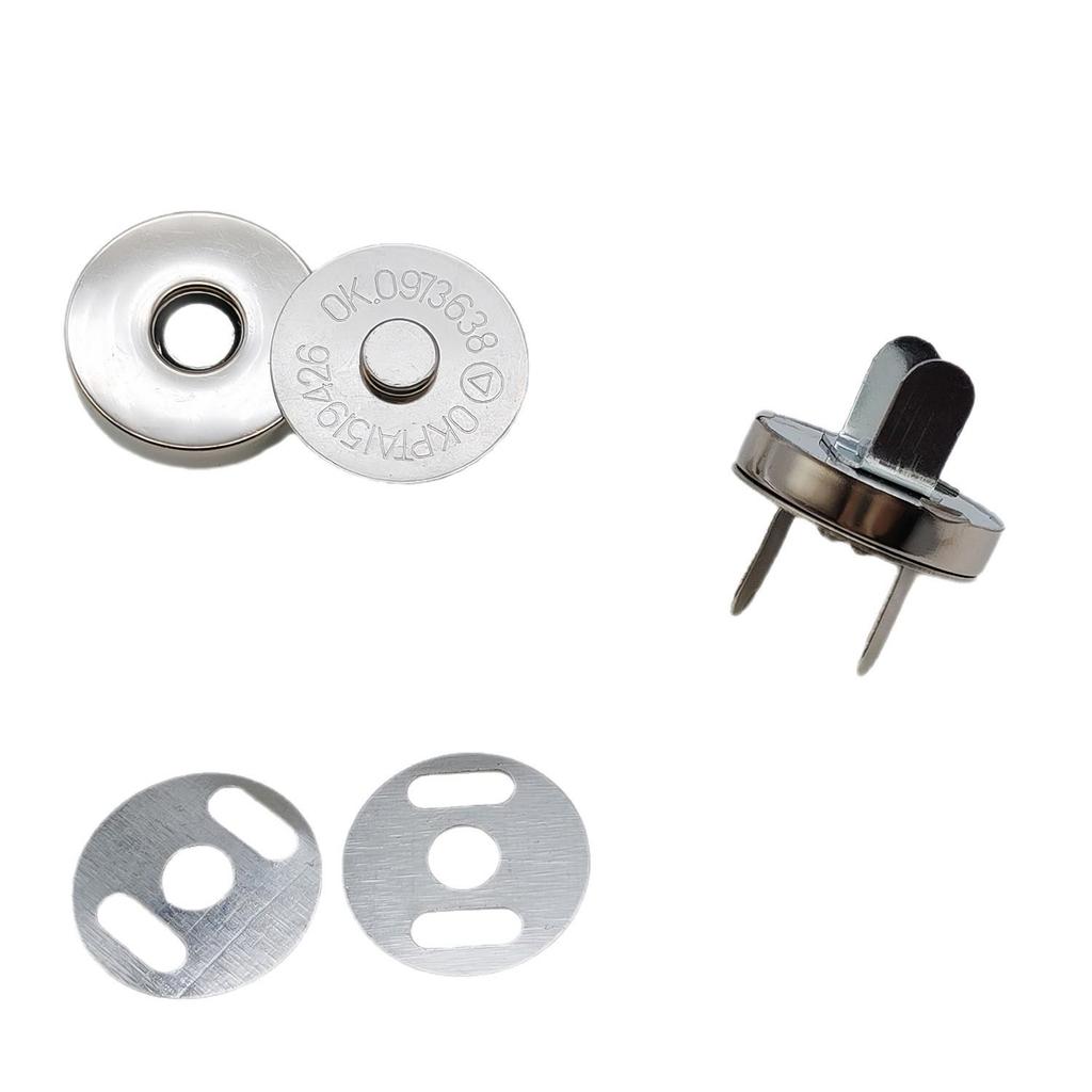 20 Strong Magnetic Snap Button Sets: No-Sew Metal Fasteners for Bags and Clothing